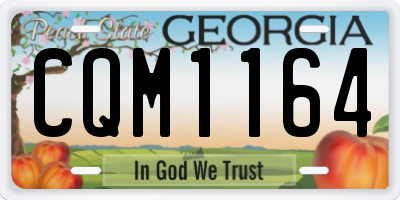 GA license plate CQM1164