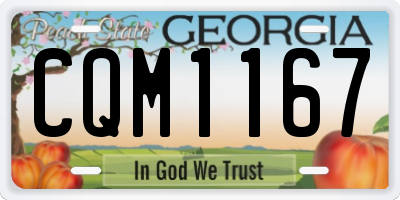 GA license plate CQM1167