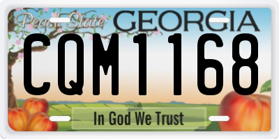 GA license plate CQM1168