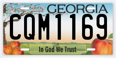 GA license plate CQM1169