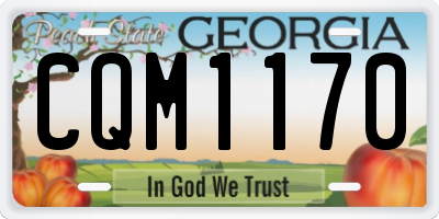 GA license plate CQM1170