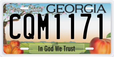 GA license plate CQM1171