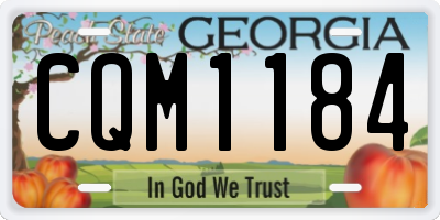 GA license plate CQM1184