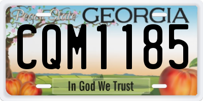 GA license plate CQM1185