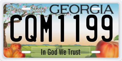 GA license plate CQM1199
