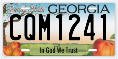 GA license plate CQM1241