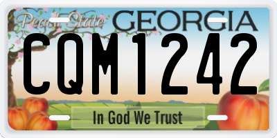 GA license plate CQM1242