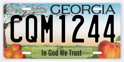 GA license plate CQM1244