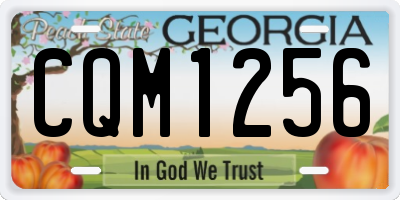 GA license plate CQM1256