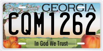GA license plate CQM1262