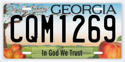 GA license plate CQM1269