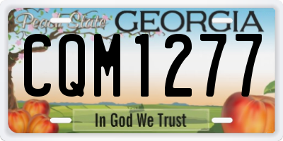 GA license plate CQM1277