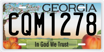 GA license plate CQM1278