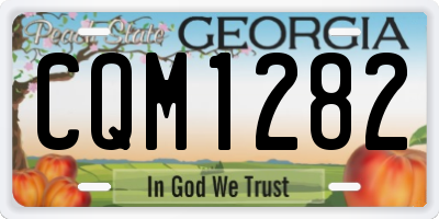 GA license plate CQM1282