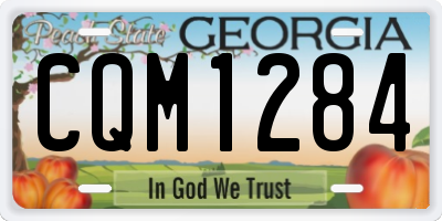 GA license plate CQM1284