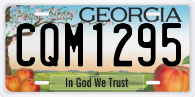 GA license plate CQM1295