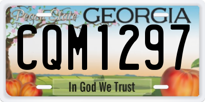 GA license plate CQM1297