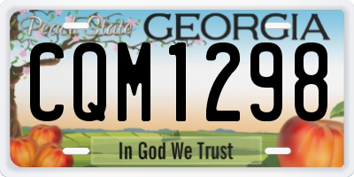 GA license plate CQM1298