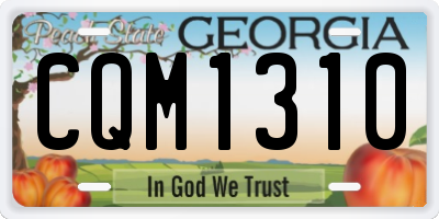 GA license plate CQM1310