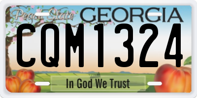 GA license plate CQM1324