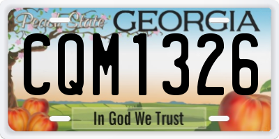 GA license plate CQM1326
