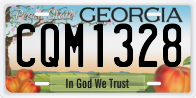 GA license plate CQM1328
