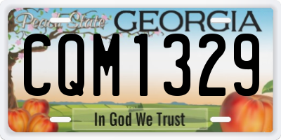 GA license plate CQM1329