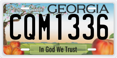 GA license plate CQM1336