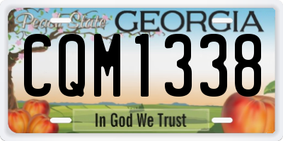 GA license plate CQM1338