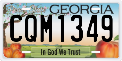 GA license plate CQM1349