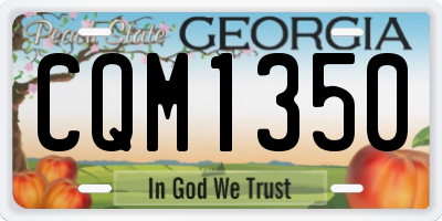 GA license plate CQM1350