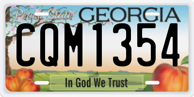 GA license plate CQM1354