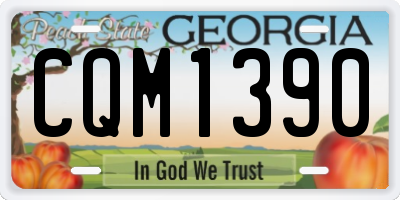 GA license plate CQM1390
