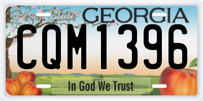 GA license plate CQM1396