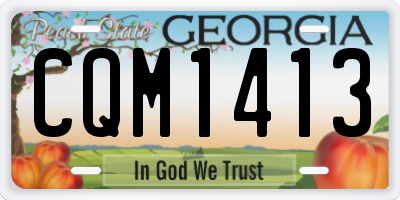 GA license plate CQM1413