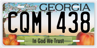 GA license plate CQM1438