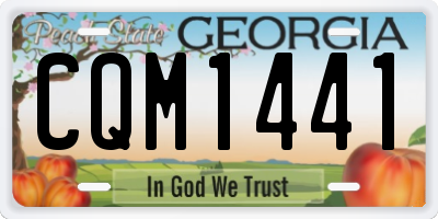GA license plate CQM1441