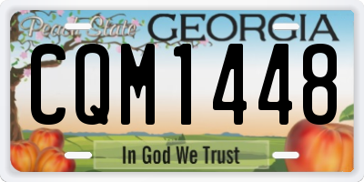 GA license plate CQM1448