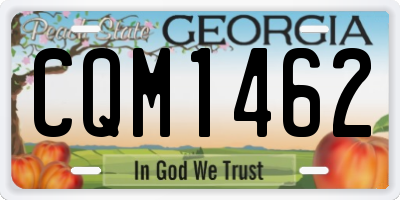 GA license plate CQM1462