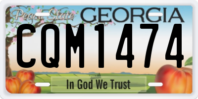 GA license plate CQM1474