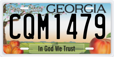 GA license plate CQM1479