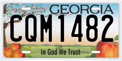 GA license plate CQM1482