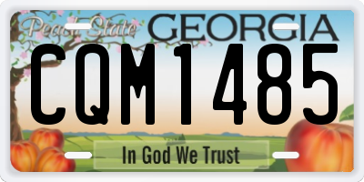 GA license plate CQM1485