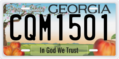 GA license plate CQM1501