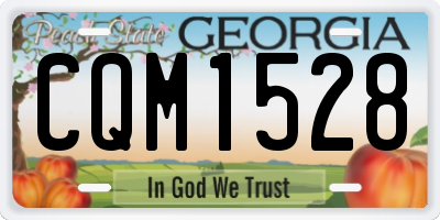 GA license plate CQM1528