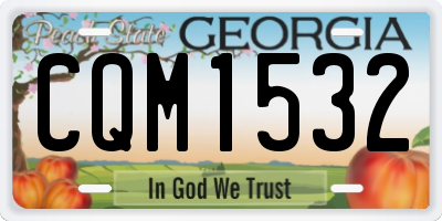 GA license plate CQM1532