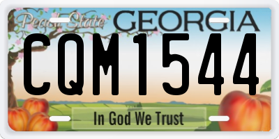 GA license plate CQM1544