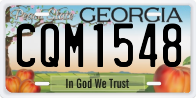 GA license plate CQM1548