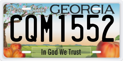 GA license plate CQM1552