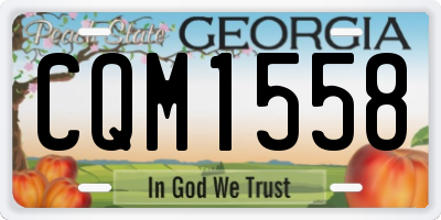 GA license plate CQM1558